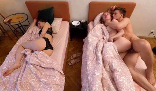 Russian girl woke up and they had a threesome