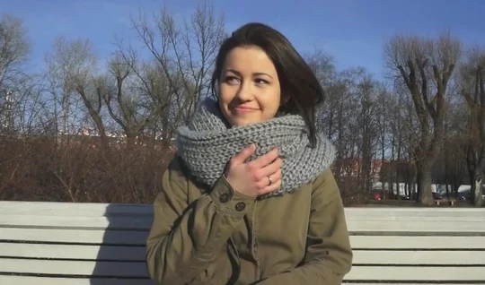 Invited a Russian chick to the casting and fucked in a cap