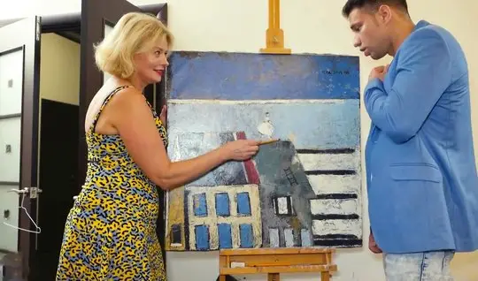 Mature bbw in stockings substitutes a juicy pussy for sex with a young