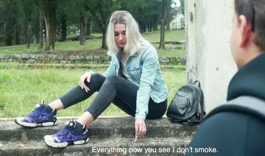 Tattooed Russian blonde spreads her legs for sex with her lover