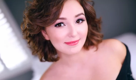 Hungry bitch sucks hot cock greedily in POV